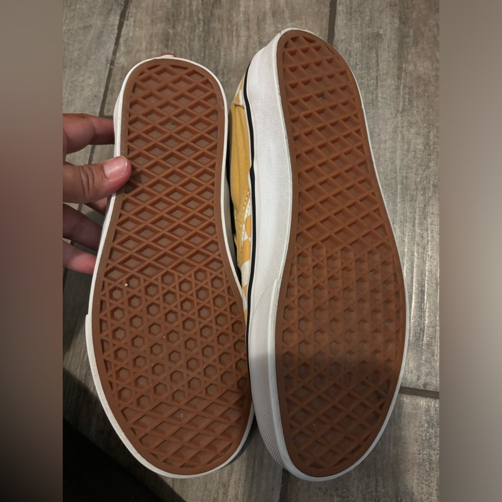 Yellow Checkered Vans - Picture 2 of 3